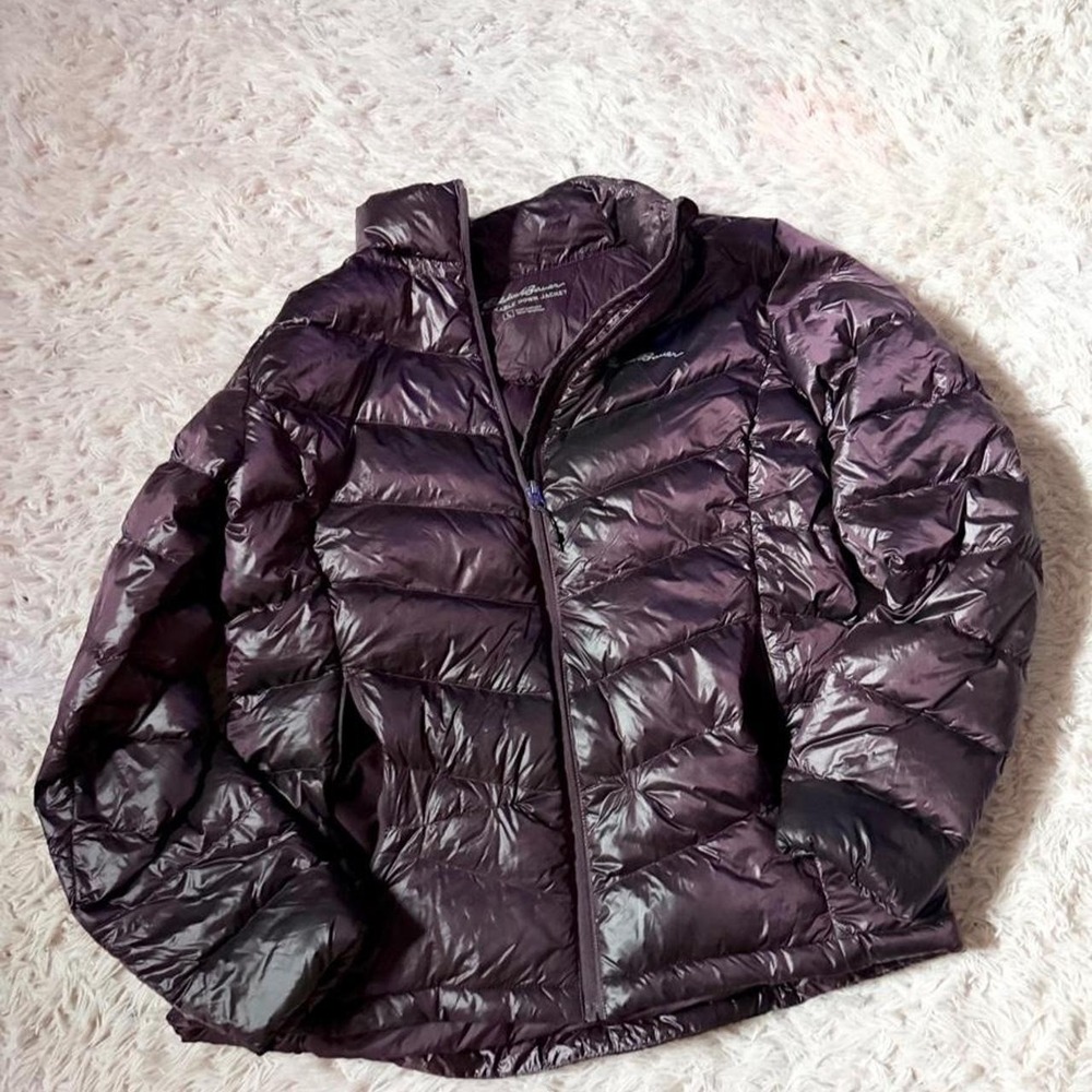 Eddie Bauer Quilted Down Puffer Gorpcore Utility Outdoors Winter Jacket Womens L